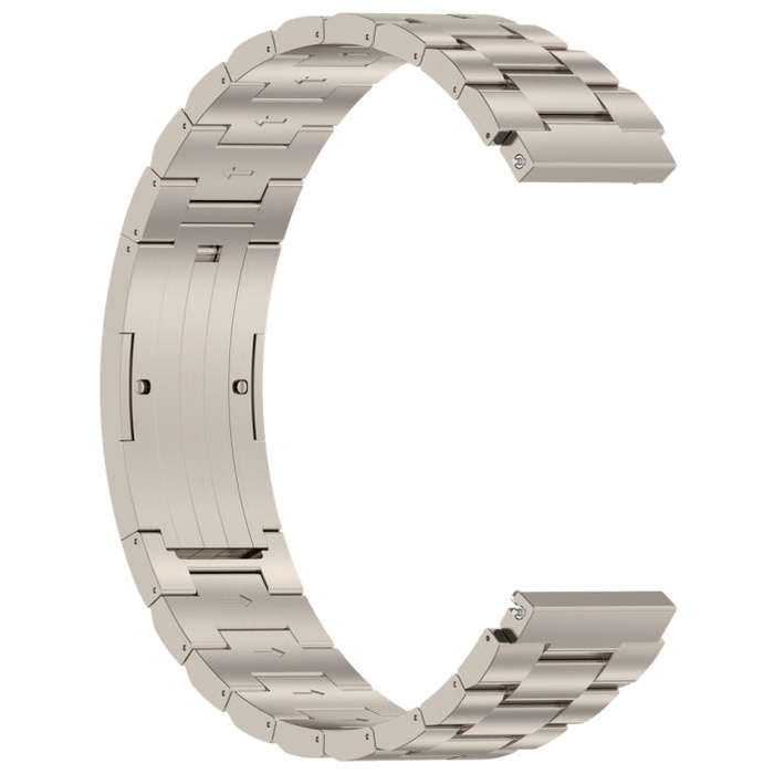 For Huawei Watch GT4 / GT3 / GT2 / GT 46mm Three Strains HW Buckle Metal Watch Band(Titanium Color)