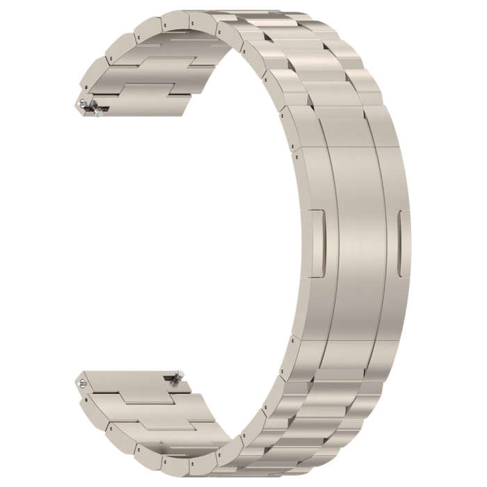For Huawei Watch GT4 / GT3 / GT2 / GT 46mm Three Strains HW Buckle Metal Watch Band(Titanium Color)