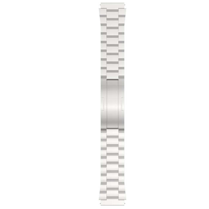 For Huawei Watch GT4 / GT3 / GT2 / GT 46mm Three Strains HW Buckle Metal Watch Band(Silver Gold)