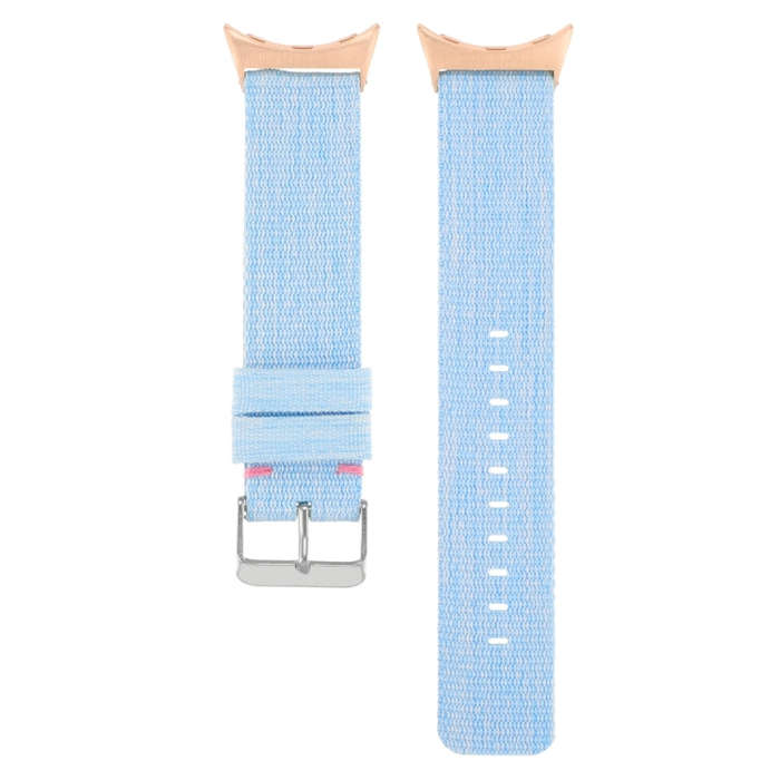 For Google Pixel Watch 2 / Pixel Watch Nylon Canvas Watch Band(Sky Blue)