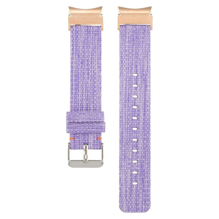 For Samsung Galaxy Watch6/6 Classic/5/5 Pro Nylon Canvas Watch Band(Lavender Purple)