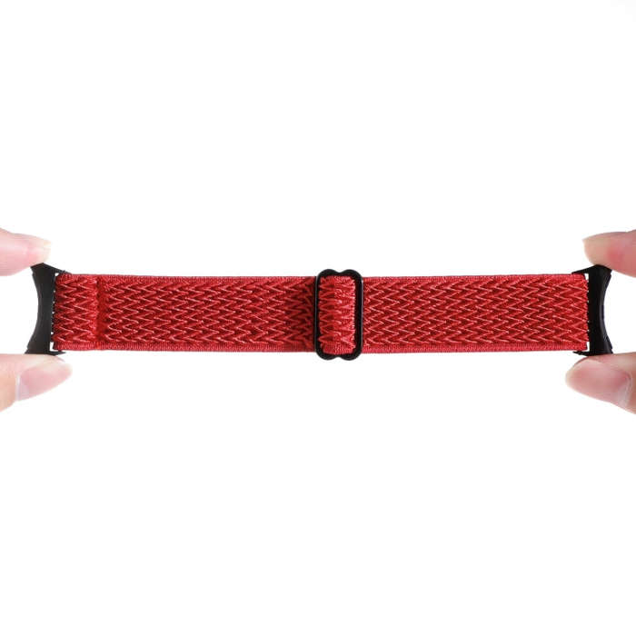 For Google Pixel Watch 2 / Pixel Watch 20mm Wave Braided Nylon Watch Band(Red)