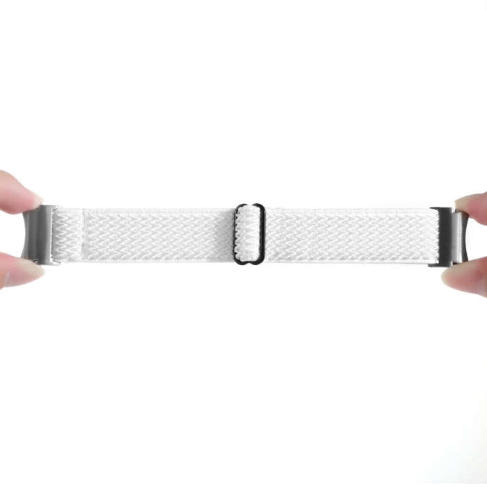 For Samsung Galaxy Watch6/6 Classic/5/5 Pro Wave Braided Nylon Watch Band(White)