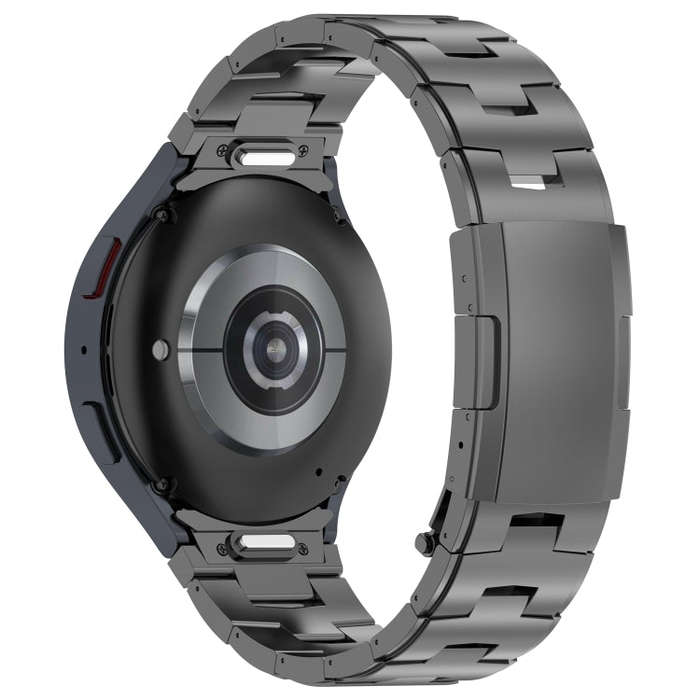 For Samsung Galaxy Watch6/6 Classic/5/5 Pro Button Style Pure Titanium Metal Watch Band(Grey)