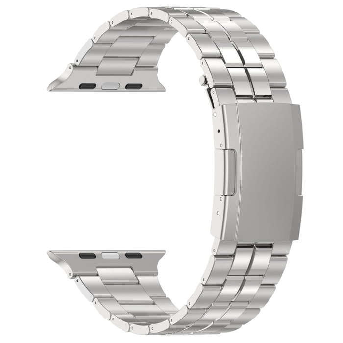 For Apple Watch SE 40mm Tortoise Buckle Titanium Steel Watch Band(Silver)