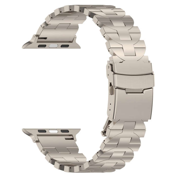 For Apple Watch SE 44mm Butterfly Type Titanium Steel Watch Band(Titanium)