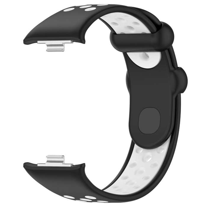 For Redmi Watch 4 Two Color Silicone Sports Watch Band(Black White)