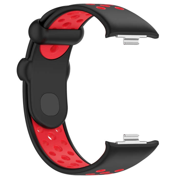 For Redmi Watch 4 Two Color Silicone Sports Watch Band(Black Red)