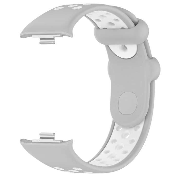 For Redmi Watch 4 Two Color Silicone Sports Watch Band(Grey White)