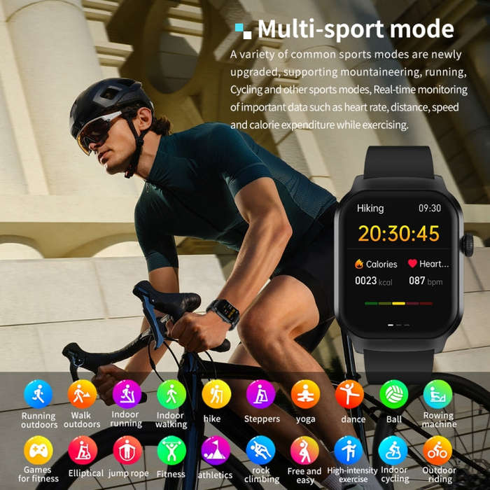 2.01 inch Milanese Steel Strap Bluetooth Call Smart Watch Support Heart Rate Monitoring / Non-inv...