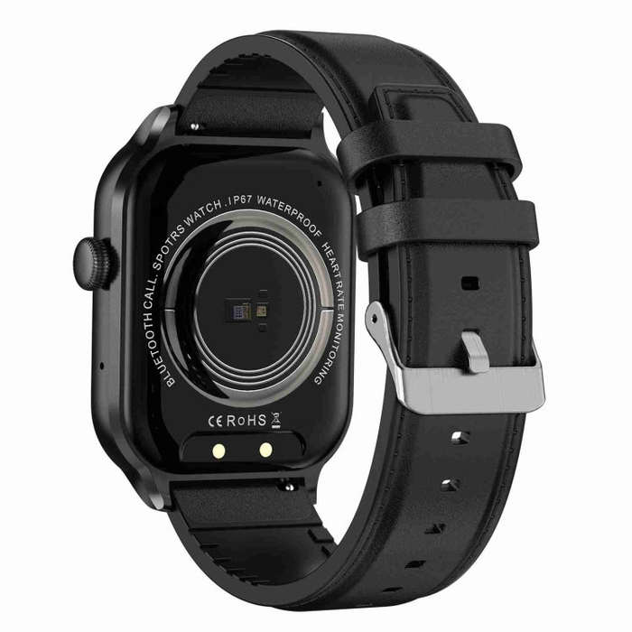 2.01 inch Leather Strap Bluetooth Call Smart Watch Support Heart Rate Monitoring / Non-invasive B...