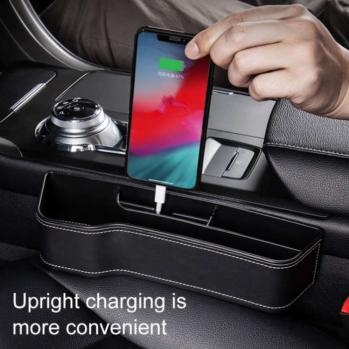 Car Multi-functional Console Box Cup Holder Seat Gap Side Storage Box, Frizzled Feather Style, Co...