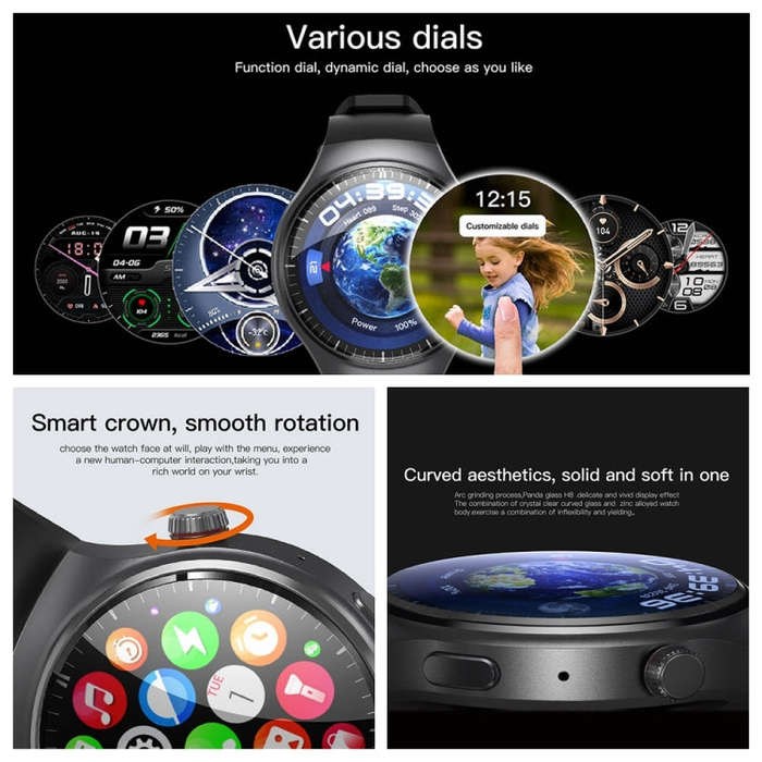 UNIWA DM80 1.43 inch IP67 Waterproof Android 8.1 Smart Watch Support 4G Network / WiFi / GPS / NF...