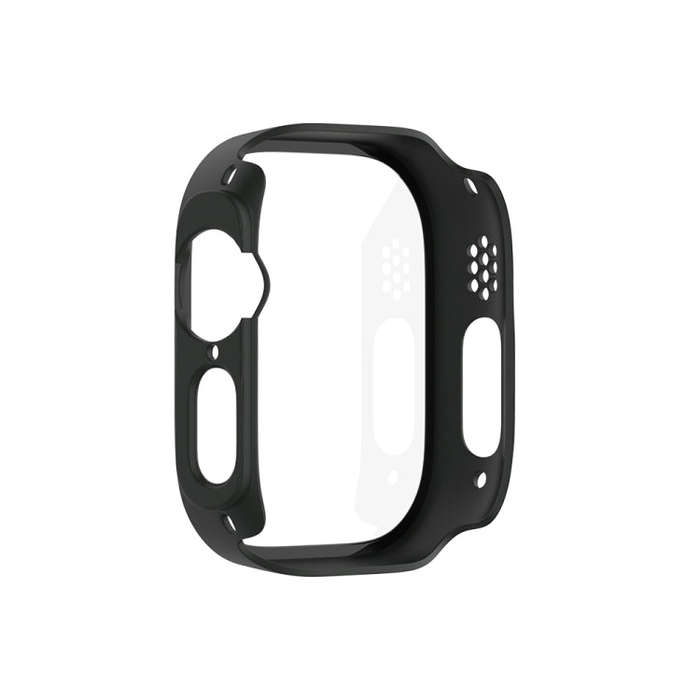 For Apple Watch Ultra 2 / Ultra 49mm Painting PC Hybrid Tempered Film Integrated Watch Case(Black)