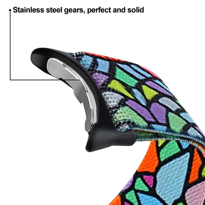 For Google Pixel Watch 2 / Pixel Watch Painted Colorful Nylon Watch Band(Symphony Aurora)