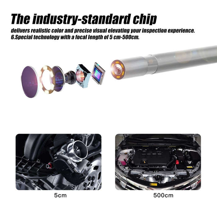 F240 3.9mm HD 1080P IP67 Waterproof WiFi Direct Connection Digital Endoscope, Cable Length:5m(Black)