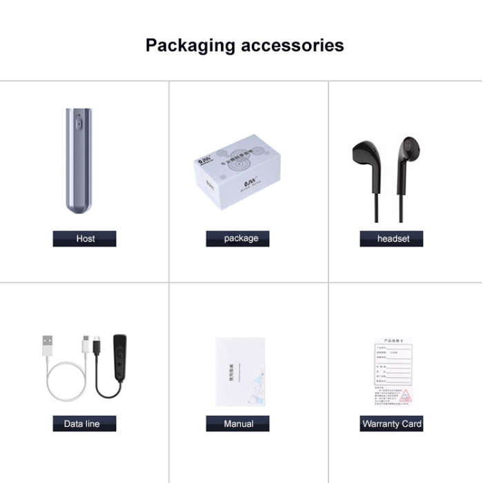JNN Q72 HD Noise Reduction Long Standby Smart Voice Recorder Recording Device, Capacity:16GB