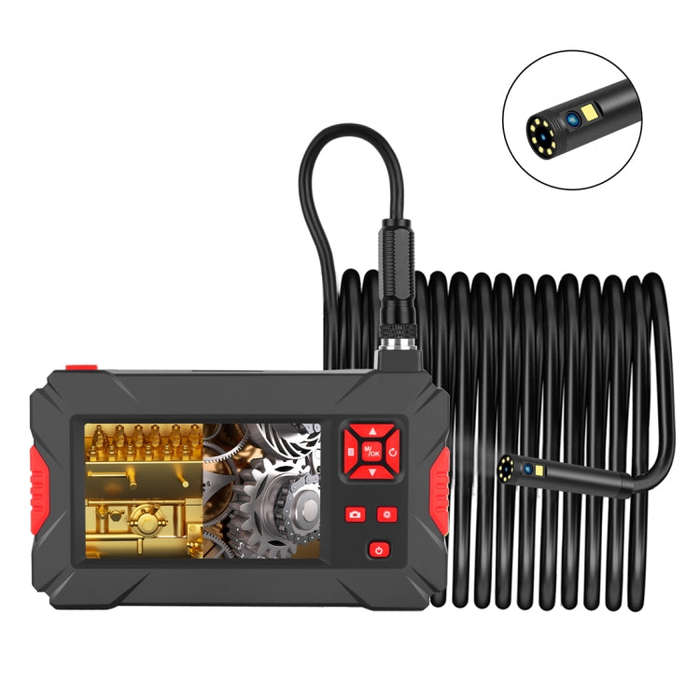 P30 8mm 1080P IP68 Waterproof 4.3 inch Screen Dual Camera Digital Endoscope, Length:5m Hard Cable...