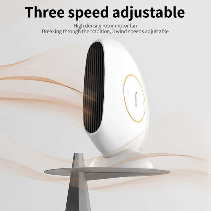 1000W Winter Mini Electric Fan Heater Desktop Household Radiator Energy Saving, UK Plug (White)