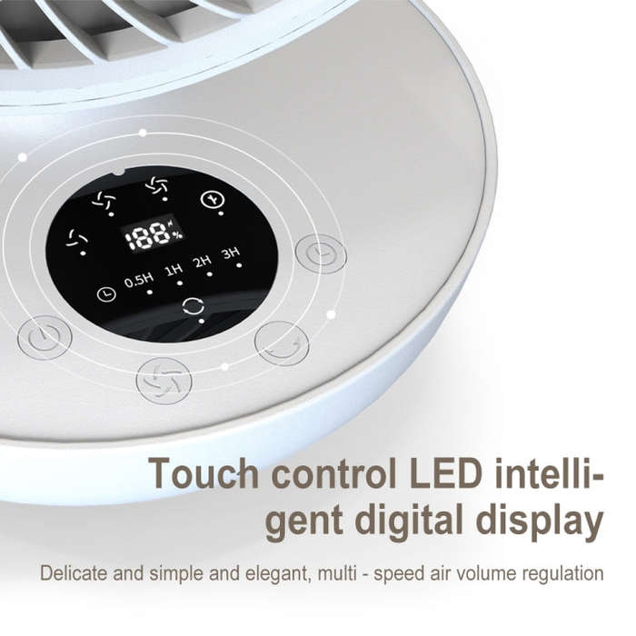 WT-F44 Adjustable Desktop LED Smart Digital Display Air Circulation Electric Fan, 3 Speed Control...