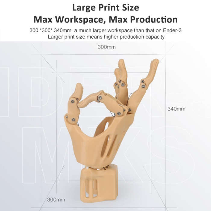 CREALITY Ender-3 Max Smart Sensor Dual Cooling Fans DIY 3D Printer, Print Size : 30 x 30 x 34cm, ...