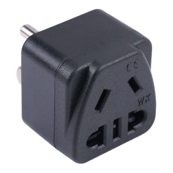 Portable Universal Five-hole WK to US & Mexico Three-pin Plug Socket Power Adapter