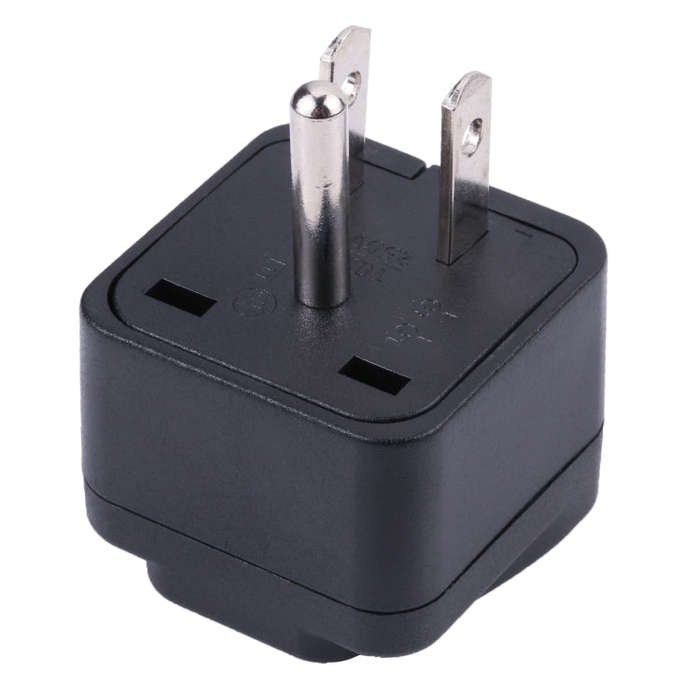 Portable Universal Five-hole WK to US & Mexico Three-pin Plug Socket Power Adapter