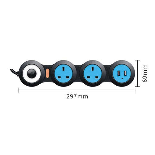 Charging Plug-in Wiring Board Creative Rotary Towline Board 13A Deformed Socket with USB, UK Plug...