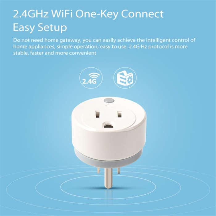NEO NAS-WR02W WiFi US Smart Power Plug,with Remote Control Appliance Power ON/OFF via App & Timin...