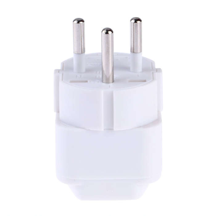 Portable Universal Socket to Israel Plug Power Adapter Travel Charger (White)