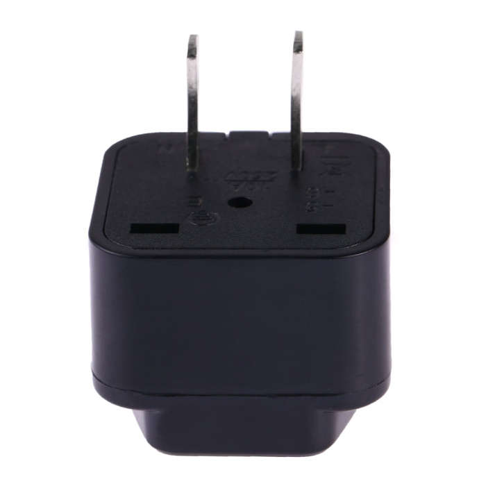 Portable Universal Socket to US Plug Power Adapter Travel Charger (Black)