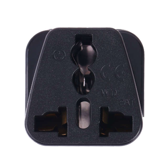 Portable Universal Socket to US Plug Power Adapter Travel Charger (Black)