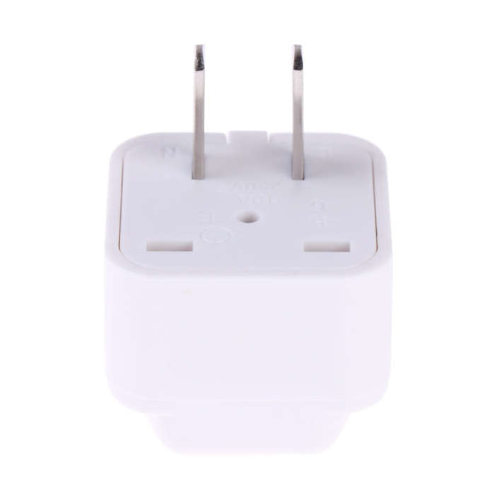 Portable Universal Socket to US Plug Power Adapter Travel Charger (White)
