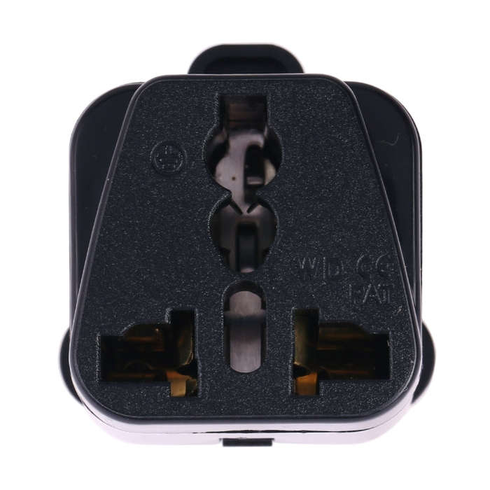 Portable Universal Socket to (Large) South Africa Plug Power Adapter Travel Charger (Black)