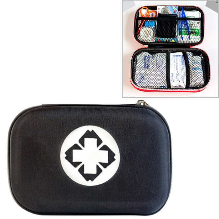 25 In 1 EVA Portable Car Home Outdoor Emergency Supplies Kit Survival Rescue Box(Black)