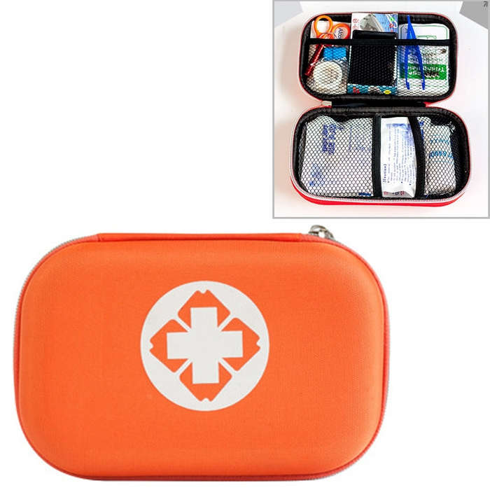 25 In 1 EVA Portable Car Home Outdoor Emergency Supplies Kit Survival Rescue Box(Orange)