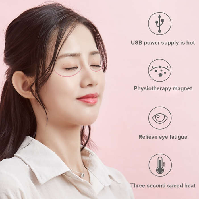 K-1033 The Angel Eye Graphene USB Eye Mask(Flesh Color)