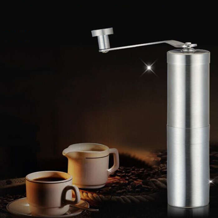 Portable Conical Burr Mill Manual Stainless Steel Bean Pepper Hand Crank Coffee Grinder, Gift Box...