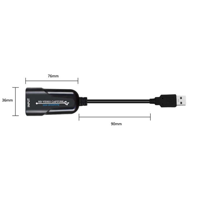 K004 HDMI to USB 3.0 UVC HD Video Capture (Black)