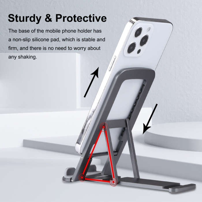 HAWEEL Adjustable Lifting Folding Live Broadcast Aluminum Alloy Desktop Holder(Dark Gray)