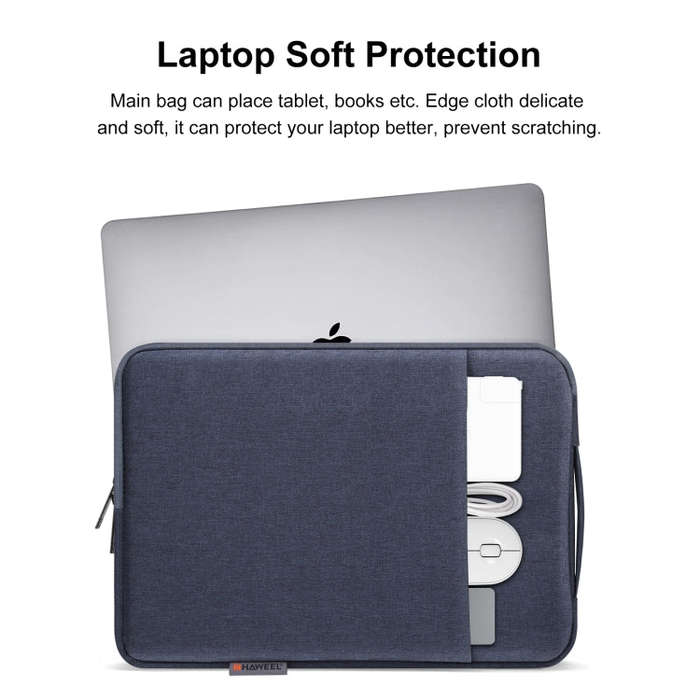 HAWEEL Laptop Sleeve Case Zipper Briefcase Bag with Handle for 12.5-13.5 inch Laptop(Gray Blue)