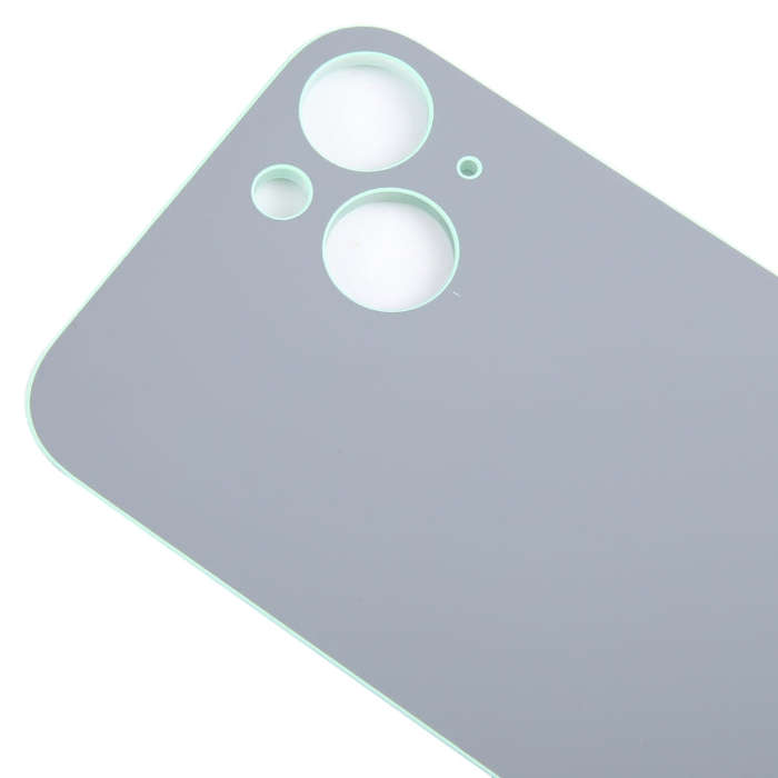 For iPhone 15 Easy Replacement Big Camera Hole Glass Back Battery Cover(Green)