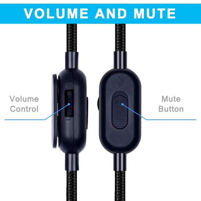 ZS0193 Headphone Audio Cable for Logitech Astro A10 A40 (Black)