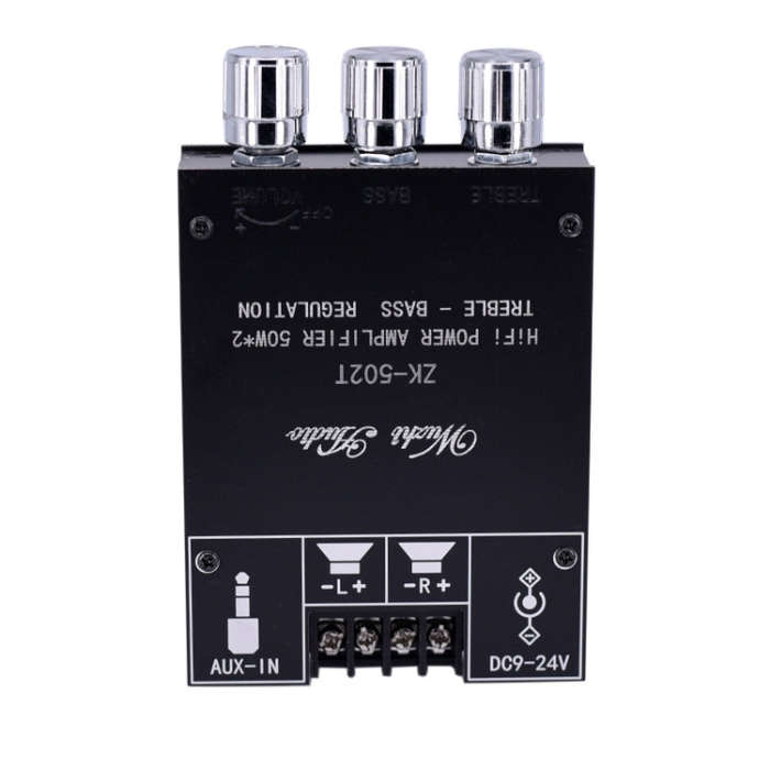 ZK-502T Bluetooth 5.0 50W x 2 Wireless TPA3116D2 Stereo HiFi Class D Amplifier Board Stereo Audio...