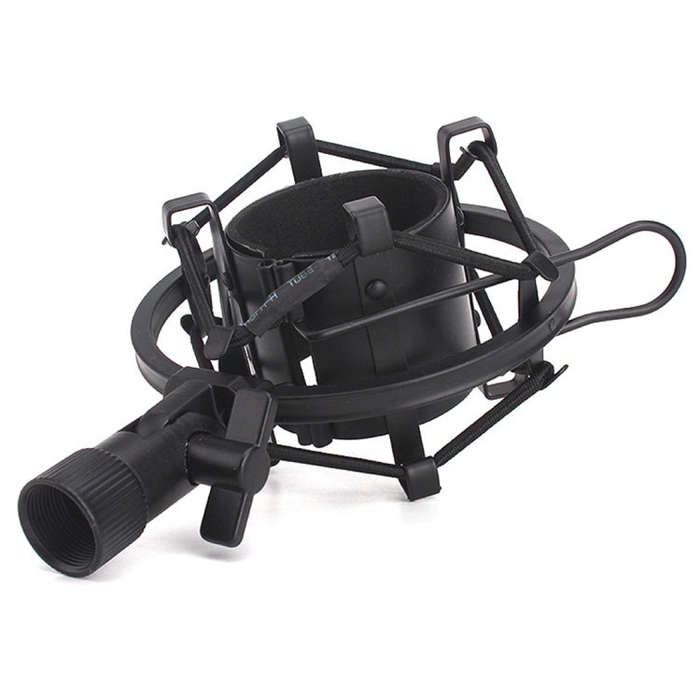 46mm Plastic Microphone Shock Mount Holder Stand, for Studio Recording, Live Broadcast, Live Show...