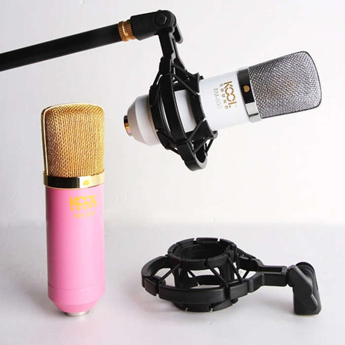 46mm Plastic Microphone Shock Mount Holder Stand, for Studio Recording, Live Broadcast, Live Show...