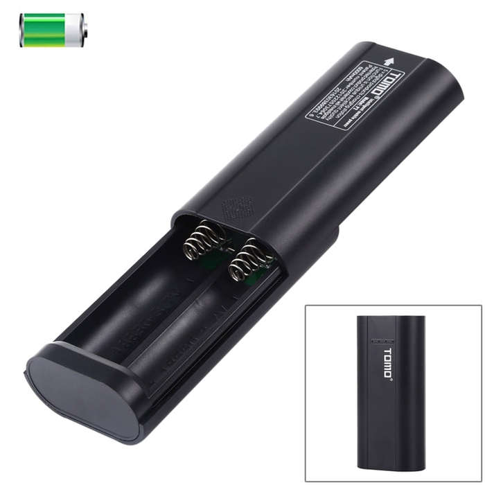 TOMO P2 USB Smart 2 Battery Charger with  Indicator Light for 18650 Li-ion Battery(Black)
