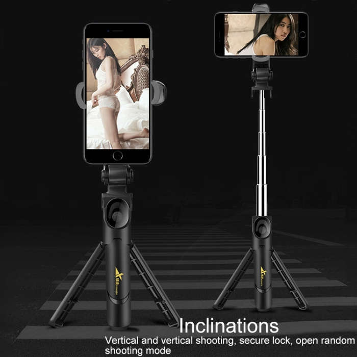 XT-09 Multi-function Live Broadcast Mobile Bluetooth Self-timer Pole Tripod (Mint Green)