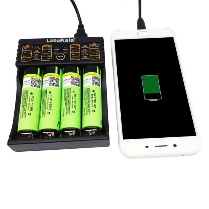 LiitoKala lii-402 4 In 1 Lithium Battery Charger for Li-ion IMR 18650, 18490, 18350, 17670, 17500...