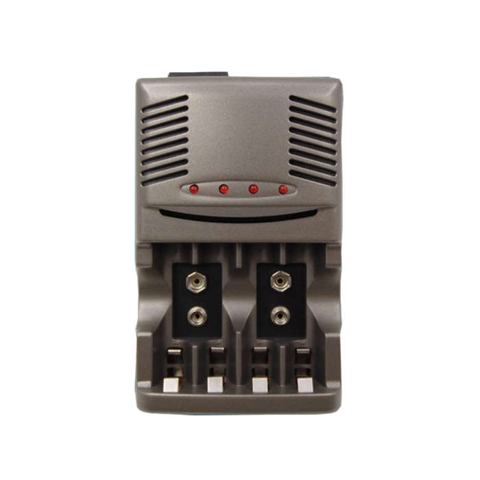 AC 100-240V 4 Slot Battery Charger for AA & AAA & 9V Ni-MH Battery, EU Plug